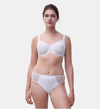 Culotte taille haute avec bijou - Chantelle - Blanc