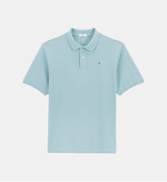 Polo droits Lucas en coton piqué - Serge Blanco - Bleu ciel
