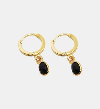 Boucle d'oreille GAÏA - Nilaï - Noir