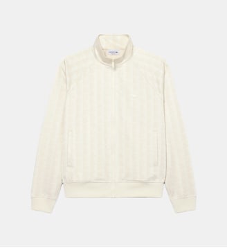 Veste zippée jacquard monogramme - Lacoste - Beige clair