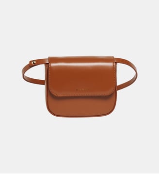Sac en tissu enduit avec bandoulière - Marni - Brun