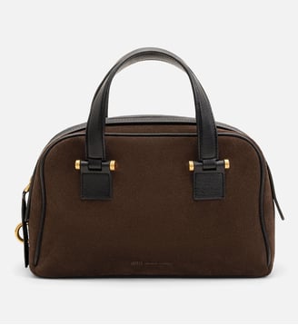 Petit sac bowling Georges unisexe en cuir de veau - AMI Paris - Marron