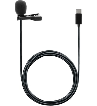 Micro Microphone cravate filaire USB-C 2m Noir - TNB - Noir