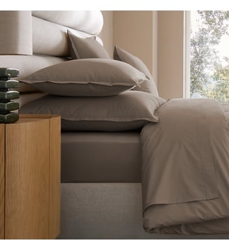 Taie d'oreiller en percale de coton 120 fils AM.PM