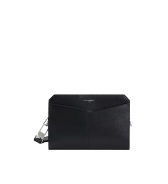 Pochette avec dragonne amovible Charles en cuir grainé - Le Tanneur - Noir