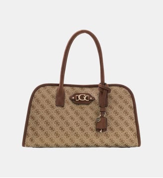 Sac à main Samantha Logo - Guess - Marron multi
