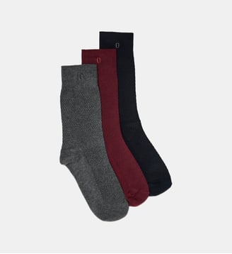 Pack de 3 Chaussettes - Odaje - Marine bordeaux gris