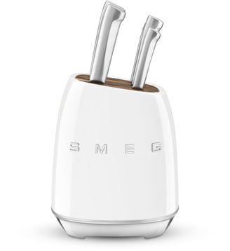 Bloc couteaux 6 couteaux multi-usage blanc - Smeg - Blanc