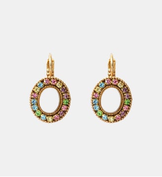 Boucles d'oreilles fines dormeuses   - Louise - Satellite - Blanc