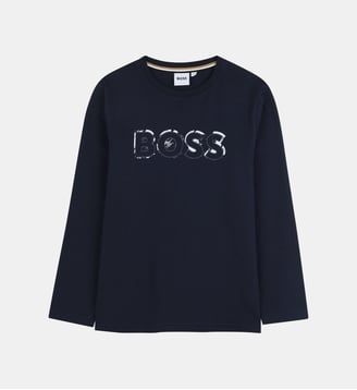 T-shirts à manches longues - BOSS Kidswear - Bleu cargo