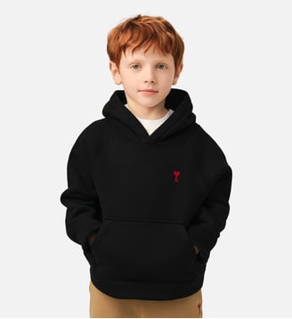 Hoodie en coton Ami de Coeur - AMI Paris - Noir