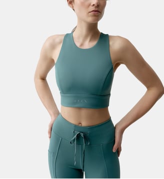 Brassière de sport Ariadna Maintien moyen - Born Living Yoga - Bleu sarcelle