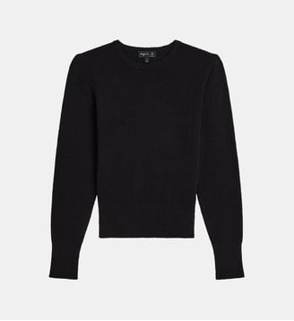 pull Polisson en jersey de coton gris anthracite - Agnès b. - Gris phoque