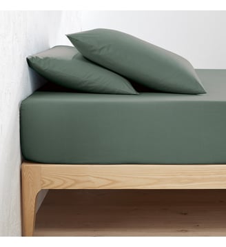 Drap-housse uni en percale de coton bio Scenario La Redoute Interieurs