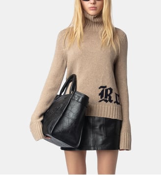Pull Nalma 100% Laine Merinos - Zadig&Voltaire - Marron oatmeal
