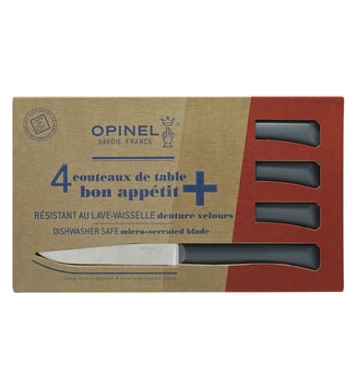 Coffret 4 couteaux Bon Appetit+ gris Opinel