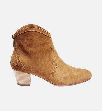 Boots celestine - cuir velours - Colisée Paris - Camel