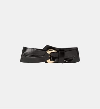 Ceinture large en cuir - The Kooples - Noir