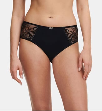 Culotte taille haute avec bijou - Chantelle - Noir