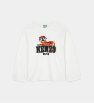 T-shirt à manches longues - Kenzo Kids - Off white