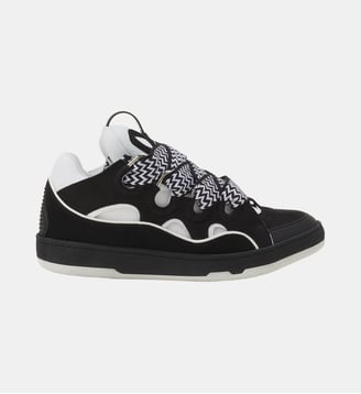 Sneakers Curb En Cuir - Lanvin - Noir et blanc