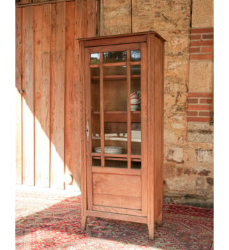 Petit vaisselier vitré Maximilien N°414- Produit chiné - Debongout - Bois clair