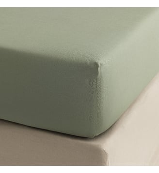Drap housse Charmilles 100% coton - Le Jacquard Francais - Feuillage