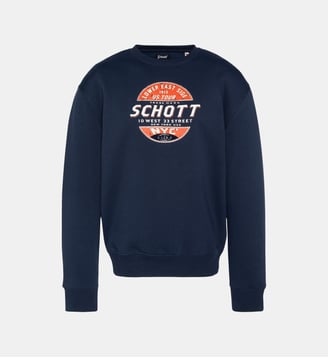 Sweatshirt col rond - Schott - Marine