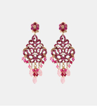 Boucles d'oreilles tiges percées   - Chiara - Satellite - Rose fuchsia