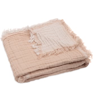 Couverture en coton - Jollein - Corail