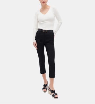 Pantacourt mason - Motif uni - Coupe slim - Caroll - Noir