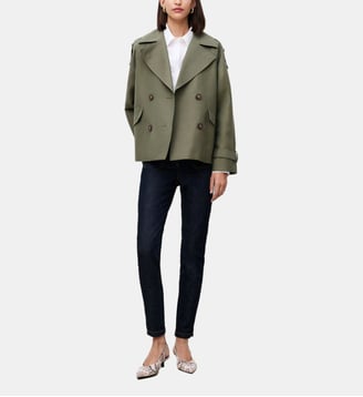 Trench gourmand - Motif uni - Coton - Caroll - Vert kaki