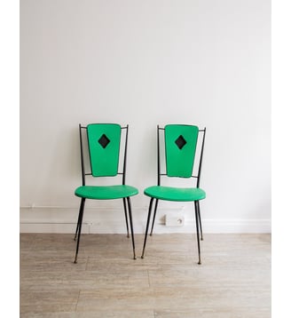 Lot de chaises vertes Diana N°284- Produit chiné - Debongout - Vert