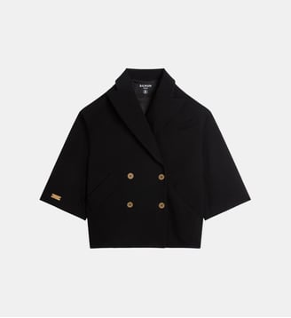 Manteau en jersey - Balmain - Noir
