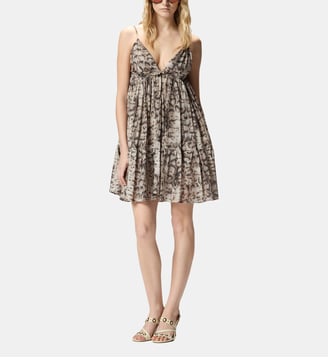 Robe courte à imprimé serpent - Pinko - Beige et noir