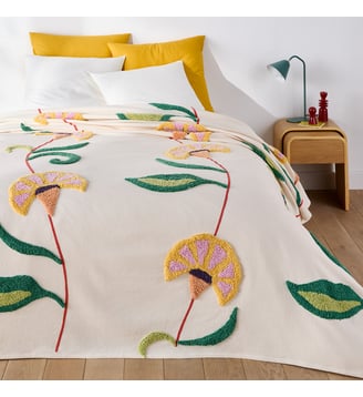Dessus de lit coton tufté - La Redoute Interieurs - Multicolore