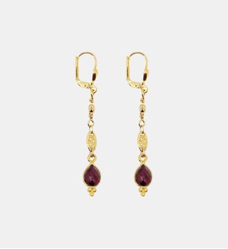 Boucle d'oreille THALIA - Nilaï - Rouge foncé