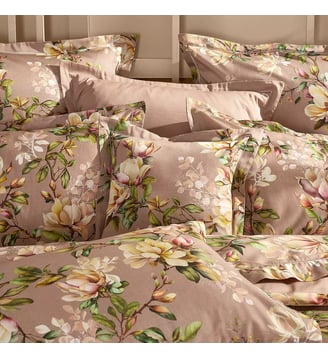 Taie d'oreiller satin de coton - Garnier Thiebaut - Rose fumé