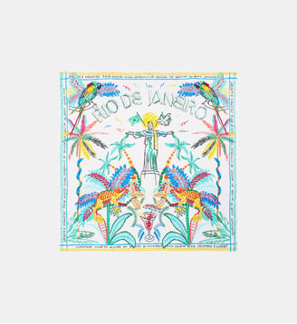 Foulard medium à motifs BAHIA - Wild - Blanc