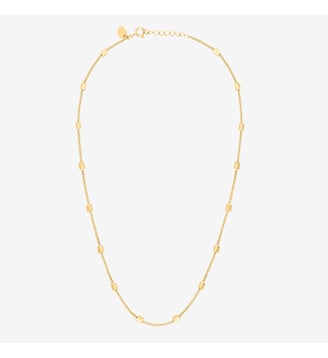 Collier doré chaine simple - carre Caroline Najman