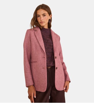 Veste Blazer En Laine Mélangée Courtney - Maison 123 - Rose