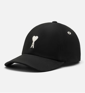 Casquette Empiècement Feutré Ami unisexe en Coton - AMI Paris - Noir