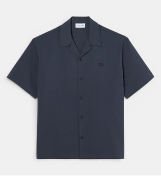 Chemise relaxed fit seersucker - Lacoste - Noir et gris foncé