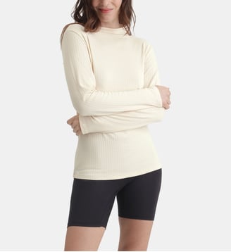 T-shirt thermique manches longues et col montant Thermal - Dim - Beige