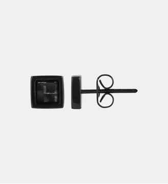 Boucles d'oreilles clous Cédric en Acier 316L - Phebus - Noir