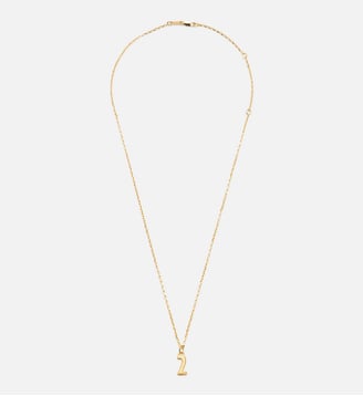 Collier Martelé Doré Pendentif "2" unisexe en Laiton - AMI Paris - Or