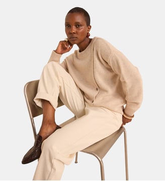 Pull En Laine Et Yack Mélangé Abby - Maison 123 - Naturel