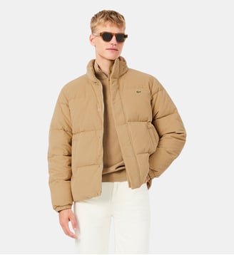 Doudoune velours côtelé duvet - Lacoste - Beige viennois