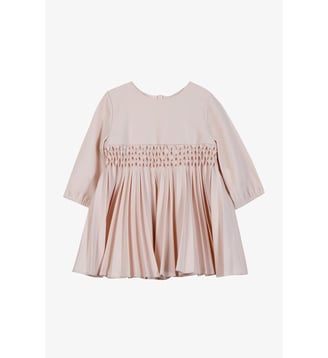 Robe - Rosée col rond plis plats - Tartine Et Chocolat - Rose pâle