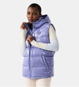 Doudoune laquée sans manches Grand Froid Clappe - Jott - Raisin ombre